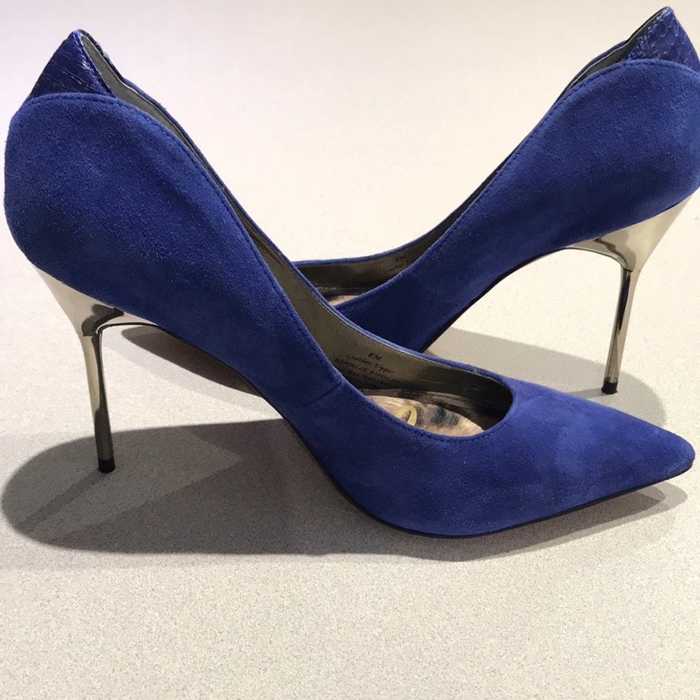 Sam Edelman - Danielle Blue Snake Pumps - Picture 3 of 5